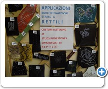 collection 2 applicazioni swarovski borchie strass su rettili